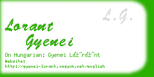 lorant gyenei business card